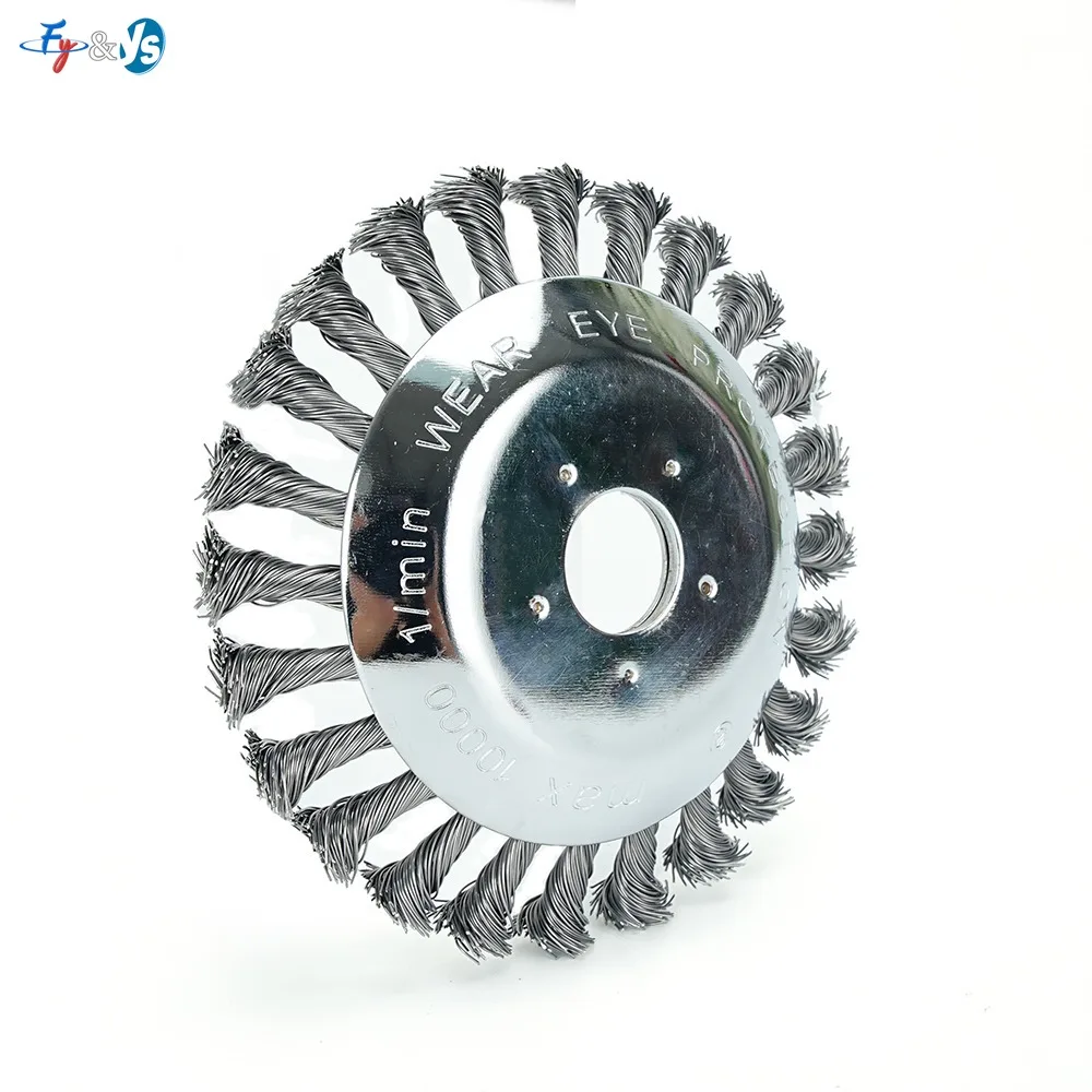 6/8inch Twisted Knotted Steel Wire Wheel Brush Weed Cutter Disc For Grass Trimmer Brush Cutter Lawn Mower Weeding Wire Blade