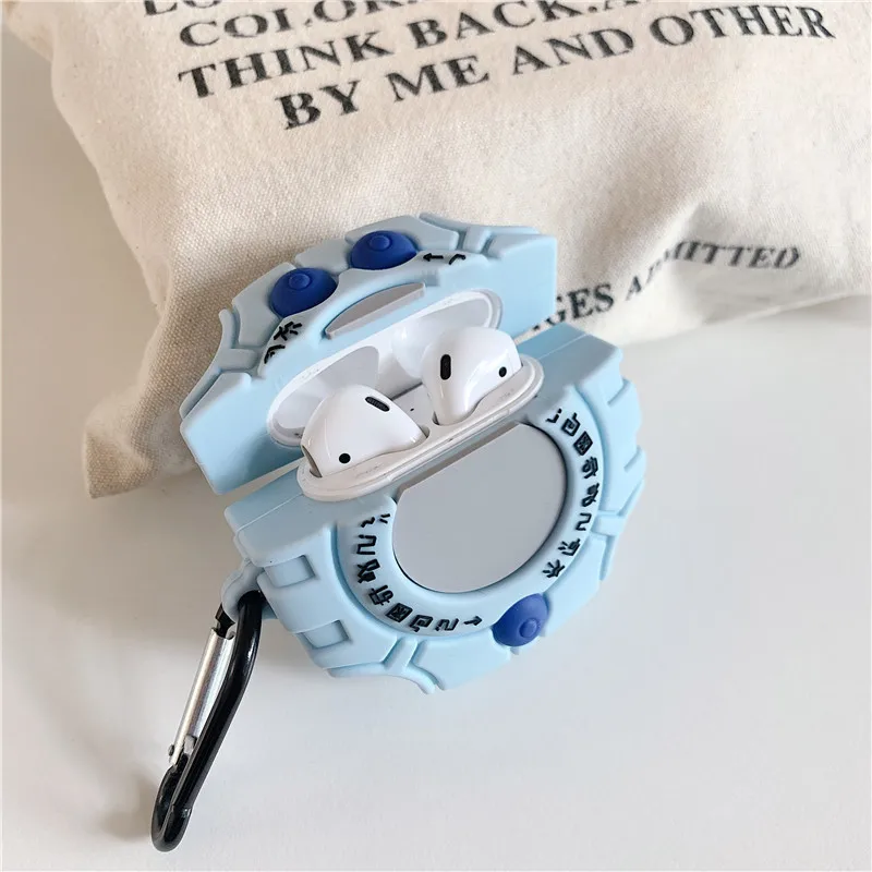 Custodia per auricolari 3D Cartoon Digivice per AirPods1 2 3 custodia per cuffie iPhone in Silicone carino per Air Pods Pro custodia in Silicone