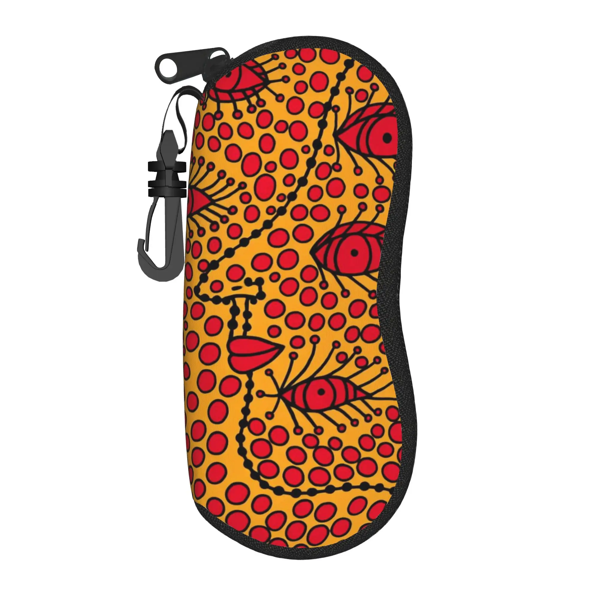 Yayoi Kusama Faces Glasses Case Cover  Daily Sunglasses Pouch For Men Women Trend Eyewear Organizer Custom Eyeglass Protector