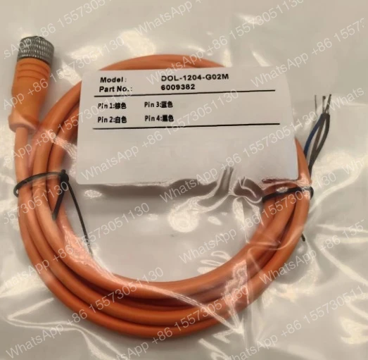 1Pcs M12 Cable 4 Pins DOL-1204-G02M DOL-1204-W02M DOL-1204-G10MFast shipping with quality guarantee