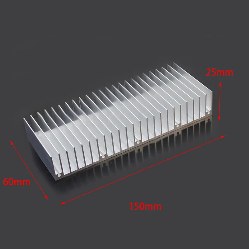 Amplifer LED COB Light Power IC Transistor Accessories 60x150x25mm Aluminum Heat Sink Radiator Heating Heat Dissipation Cooling