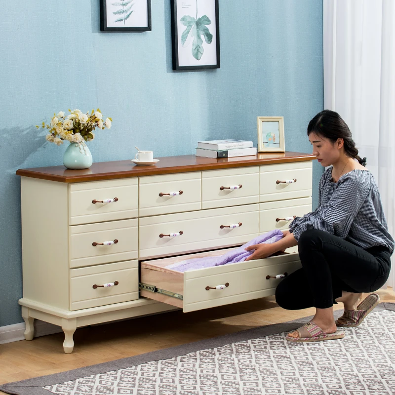 Moderne slaapkameropbergkast massief houten ladekast, woonkamermeubilair, meubilair voor kleine ruimtes