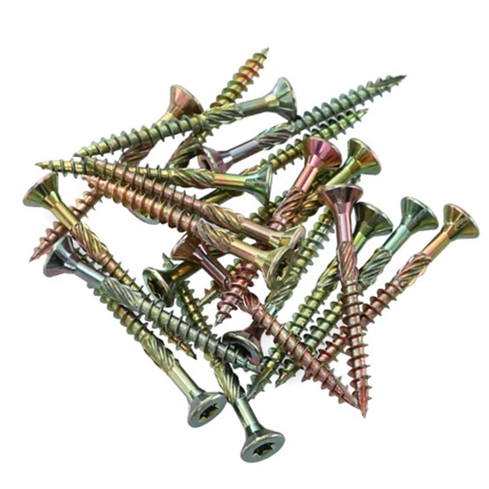 100 PCS Torx Binding Metal Hardware Deck Screws Fastener T25 Screws Woodworking Supplies