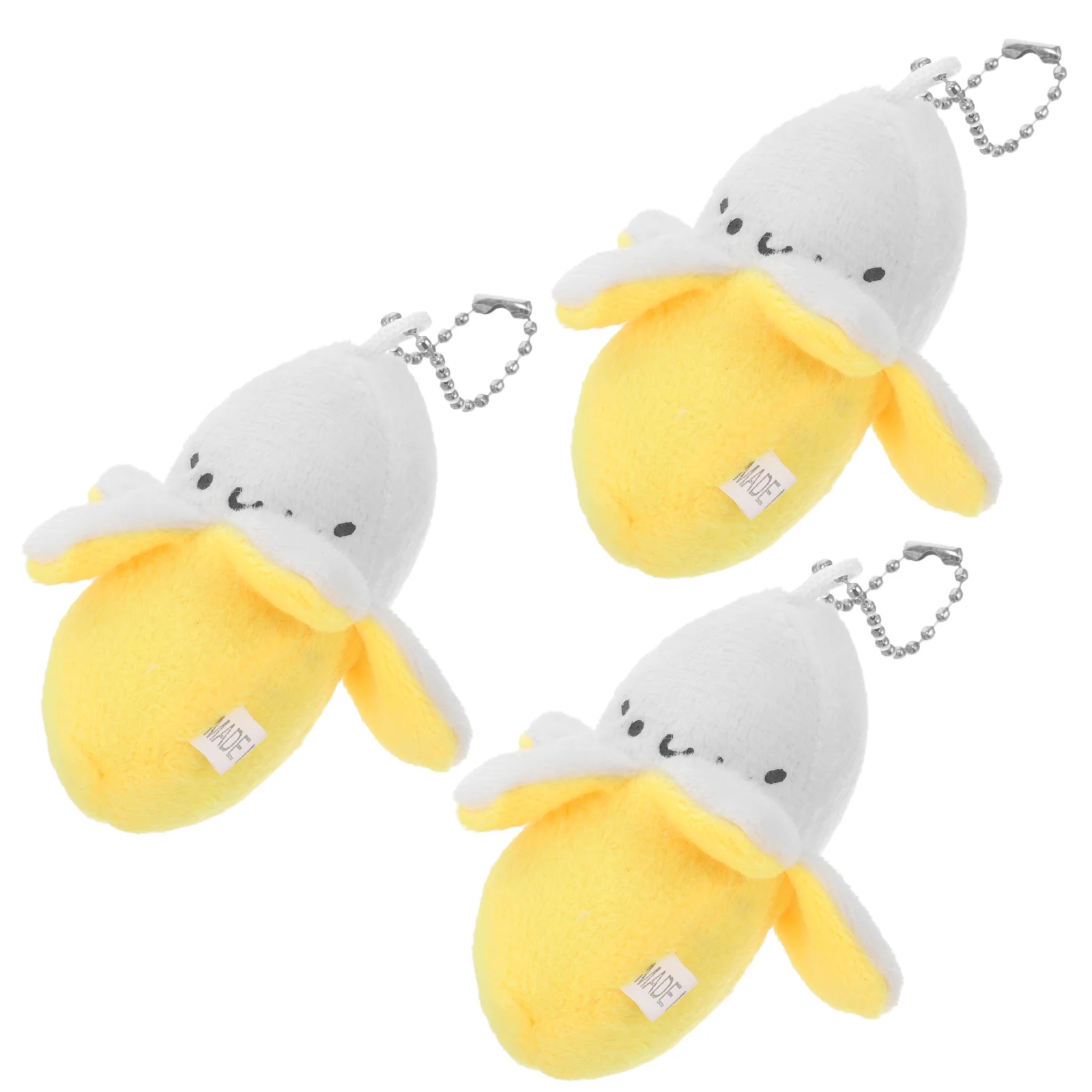 3pcs Plush Banana Shape Bags Hanging Creative Plush Banana Toy Beautiful Gift for Baby Bag Cellphone (Yellow)