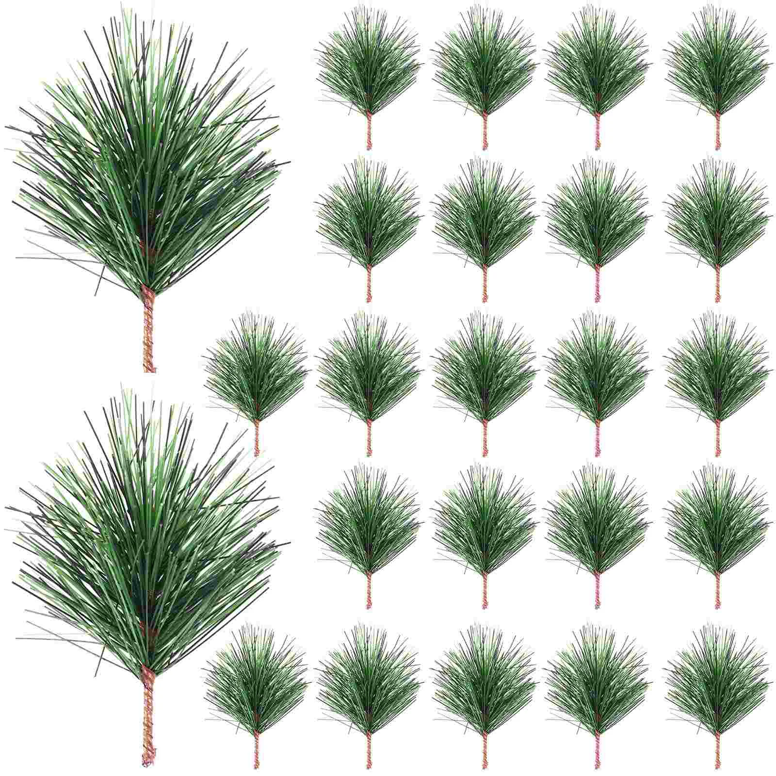 

24 Pcs Indoor Christmas Decorations Artificial Pine Branch Picks for Branches Green Tree Ornament Party Supplies Baby