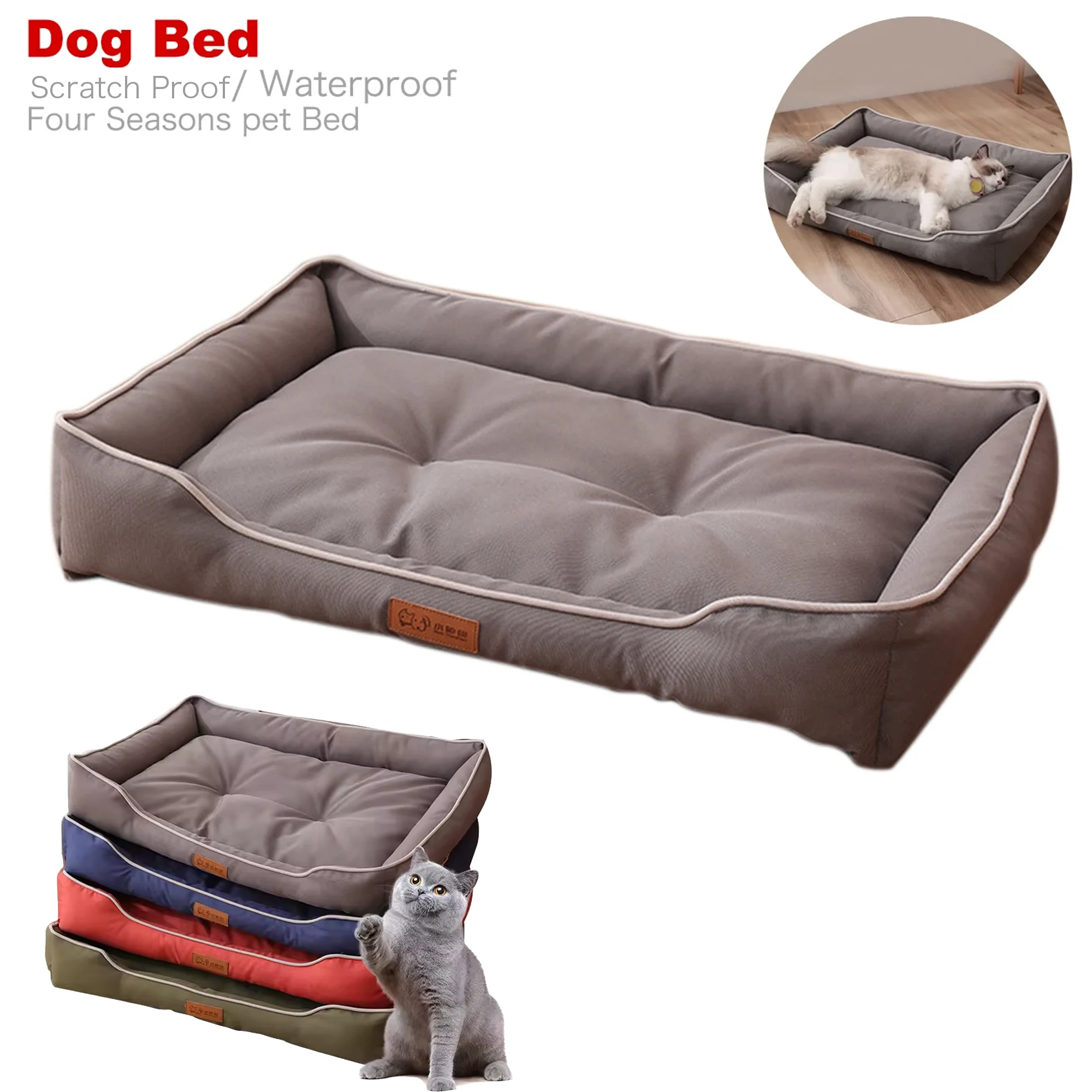 

Small Dog Bed for Dog Pet Waterproof Blanket Scratch Proof Dog Cushion Washable Cat Mat for Boat Puppy Pads Puppy Accessories