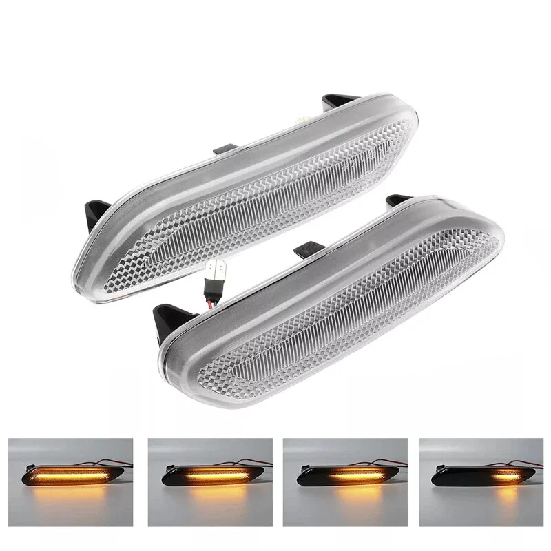 2x High-Quality Clear Lens Side Indicator Repeater Light For Mini Countryman 10 - 17 R60 Paceman R61 12 - 17 Automotive Parts