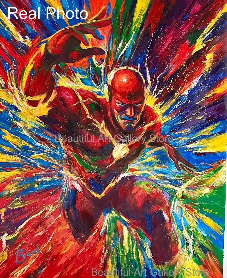 

Blend Cota Stock Hand Painted Marvel Hero Canvas Oil Painting for Home Decor Modern Unframed in Stock Free Ship by Fedex DHL UPS