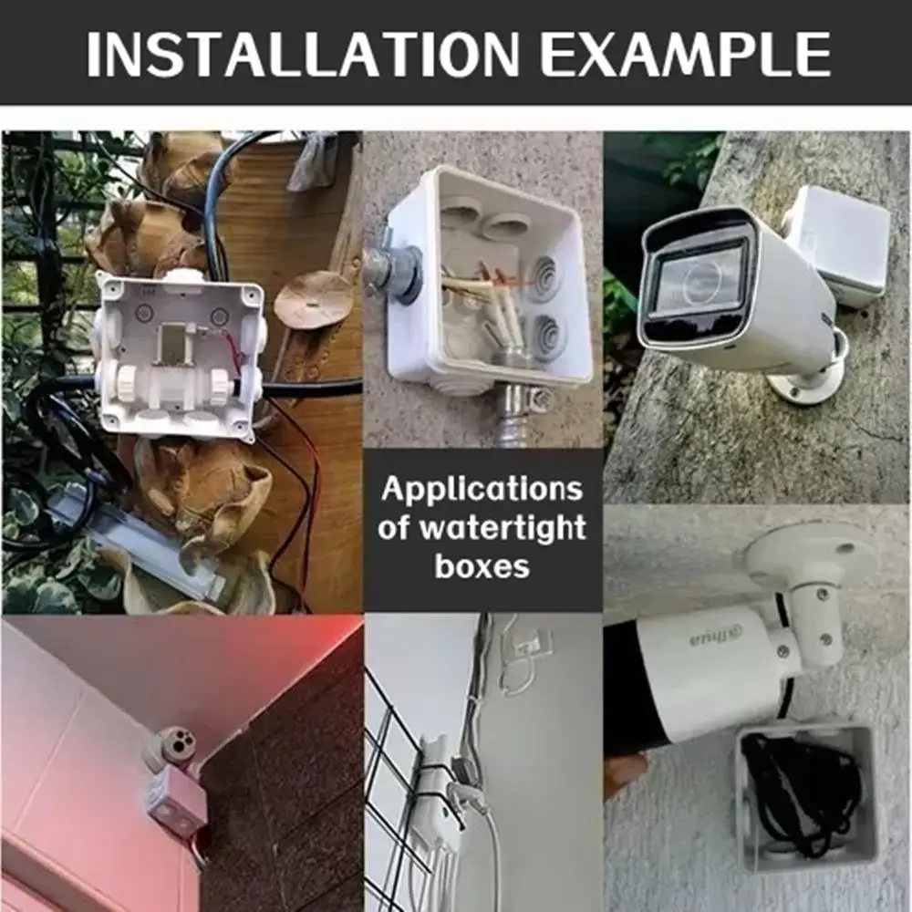 1/10pc RA White Waterproof IP65 DIY Power Case Junction Box Indoor Wire Shell Electric Control Cable Branch for Home Automation image 6