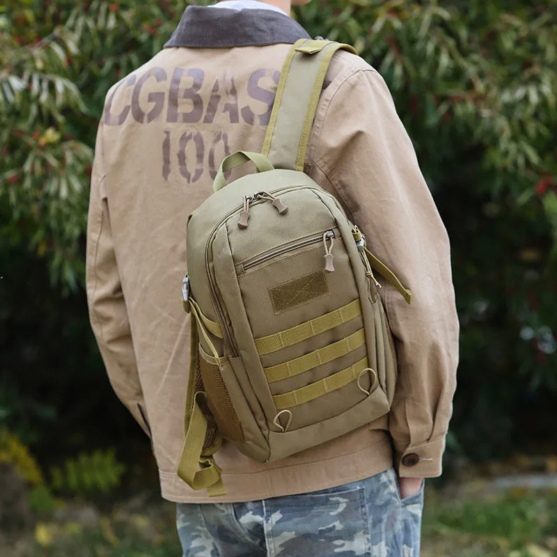 Mochila tática pequena para homens, 25l, impermeável, para viagens, camping, pesca, caça, armygreen