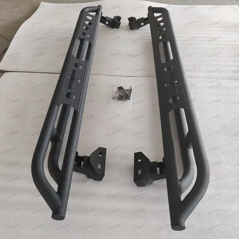 Black Drop Side Steps, Nerf Bar Running Boards for Wrangler JK 4-Door 2007-2018