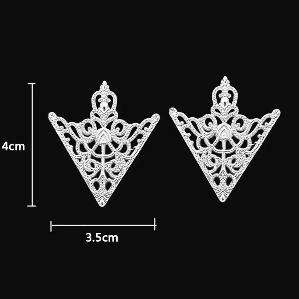 Moda triangular colar pino oco broche colar canto decoração ornamentos