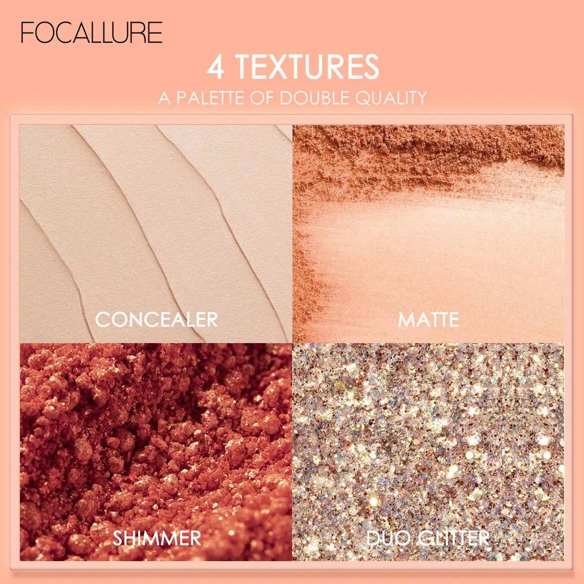 Wholesale FOCALLURE Eyeshadow Palette Long Lasting Colorful Eye Shadows Pallet Glitter Highlighter Shimmer Eye Makeup Cosmetics