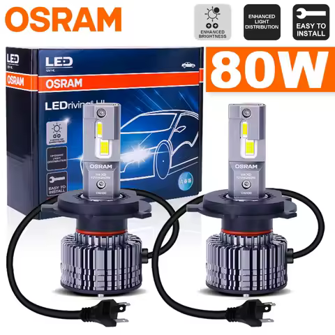 OSRAM LED H4 H7 H11 HIR2 HB3 LEDriving CF Series Car Headlight 80W Bright H1 H8 H16 9005 9006 HB4 9012 6000K White LED Lamps 12V