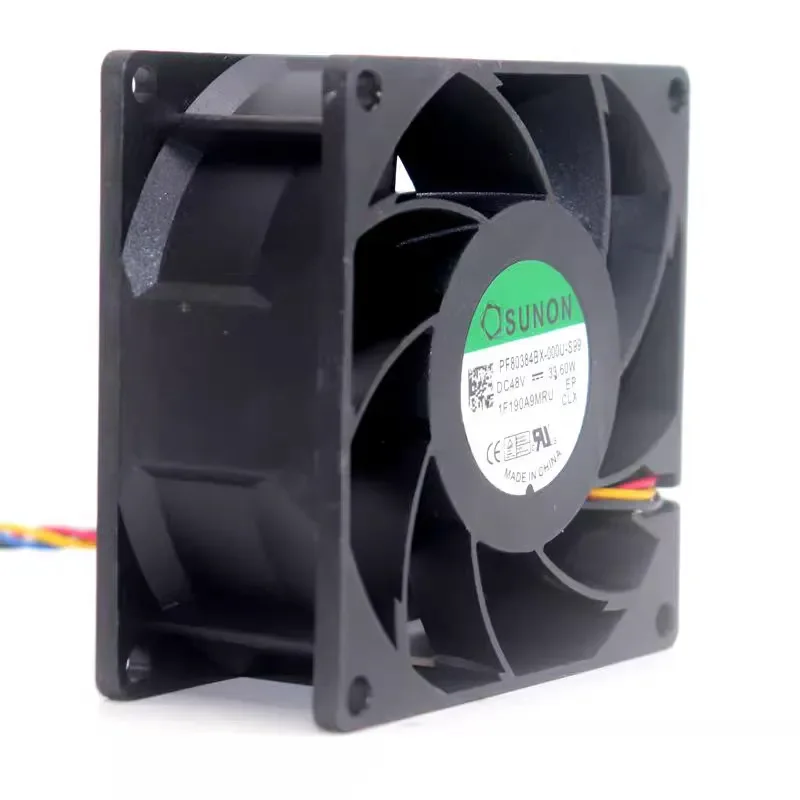 for Jianzhun PF80384BX-000U-S99 Original Genuine 48V 33.6W 8038 High Speed Blower Fan Violent Booster Cooling Fan