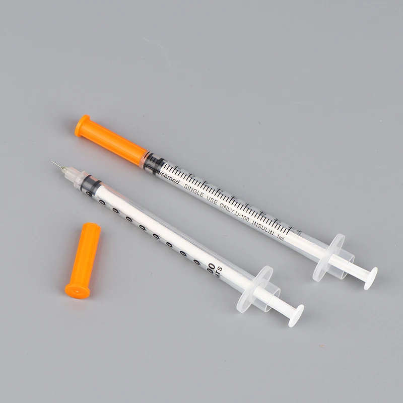 10pcs 1ml Disposable Plastic Veterinary Syringe With Needles For Pet Farm Animal Cat Dog Pig Cattle Sheep Horses