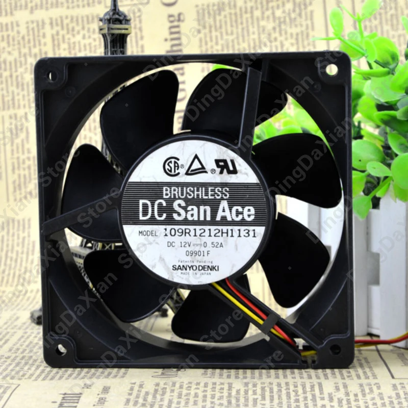 X For SANYO 109R1212H1131 | 12V 0.52A | 12CM | Inverter Industrial Chassis Cooling Fan 1PCS