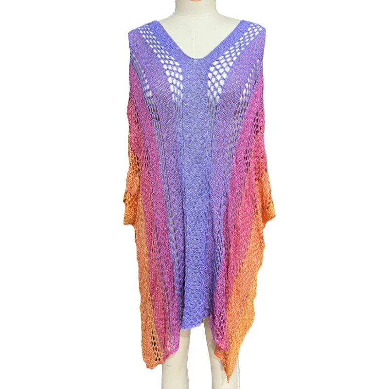 Robe de plage sexy au crochet pour femmes, cover-up pour les maillots de bain, vêtements de vacances, 2024