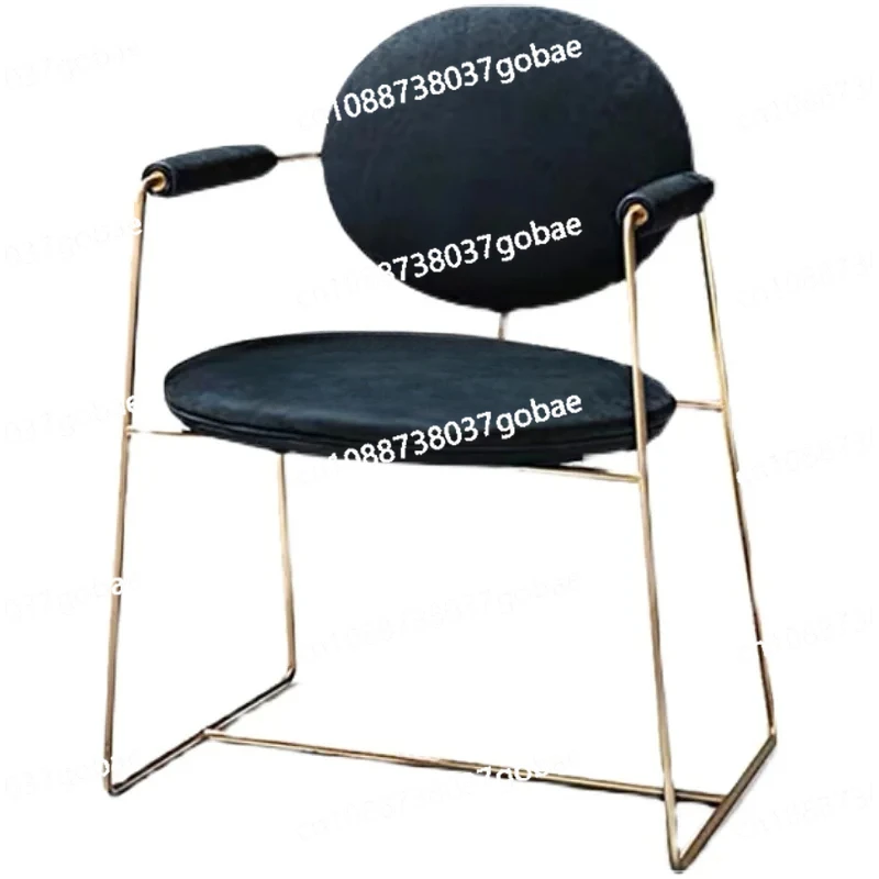 Italian Light Luxury Stainless Steel Chair Creative Dining Chair Fashionable Modern Minimalist Club Dining Chair furniture