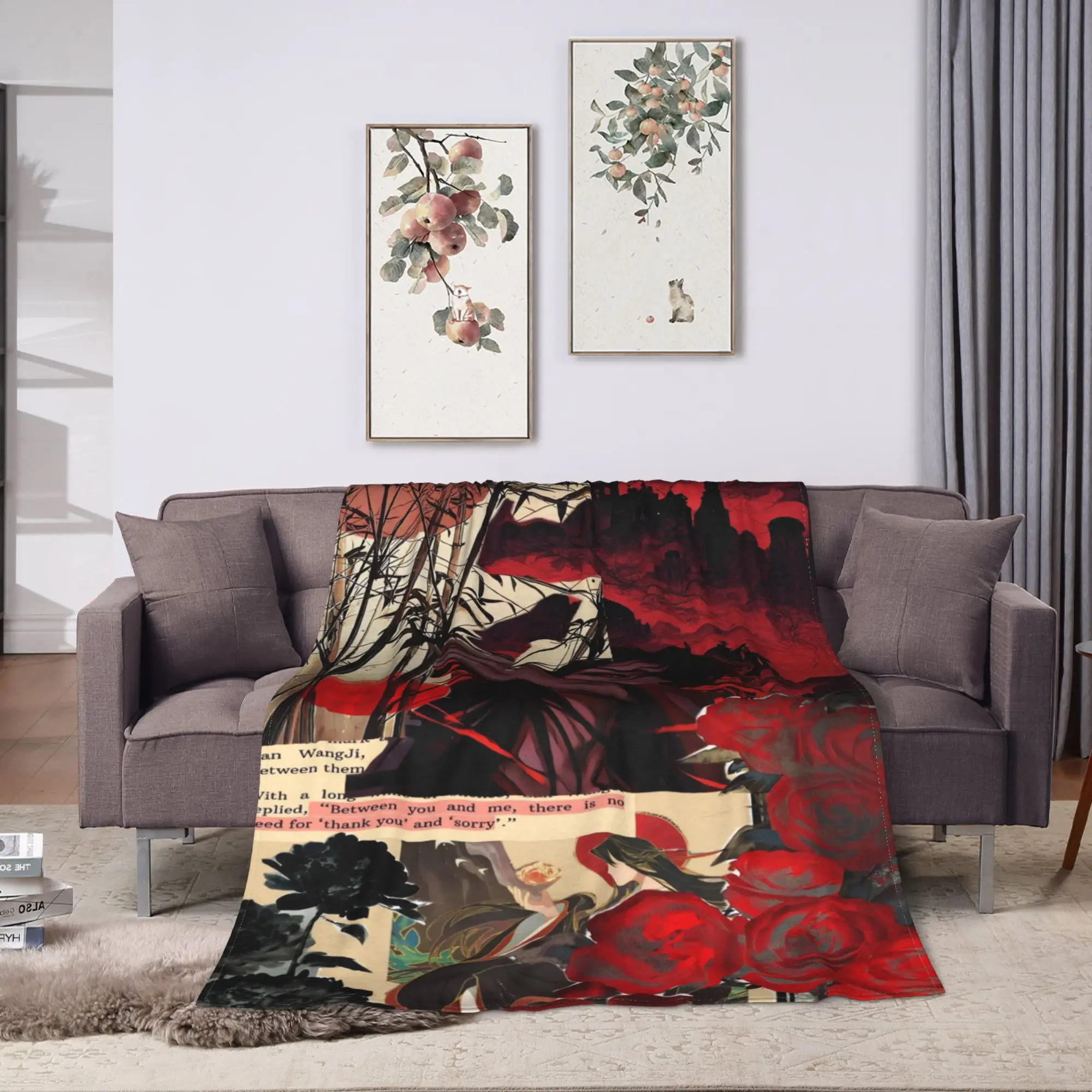 The Untamed WangXian Bunny Mo Dao Zu Shi Blankets Quality Soft Comfy  Throw Blanket Spring Travel Couch Bed Novelty Bedspread