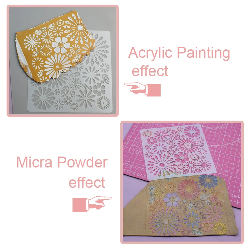 Polymer Clay Texture Screen Stencil Sheets DIY Clay Earring Ceramic Pottery Mug Emboss Impression Color Painting Flower Pattern