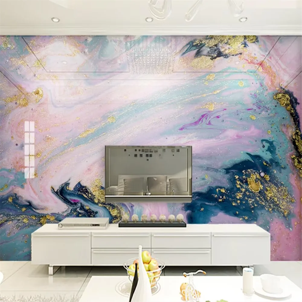 Custompink stone Photo papel mural Wallpaper for Wall Painting Bedroom 3D art Wallpapers for Living Room house decoration home