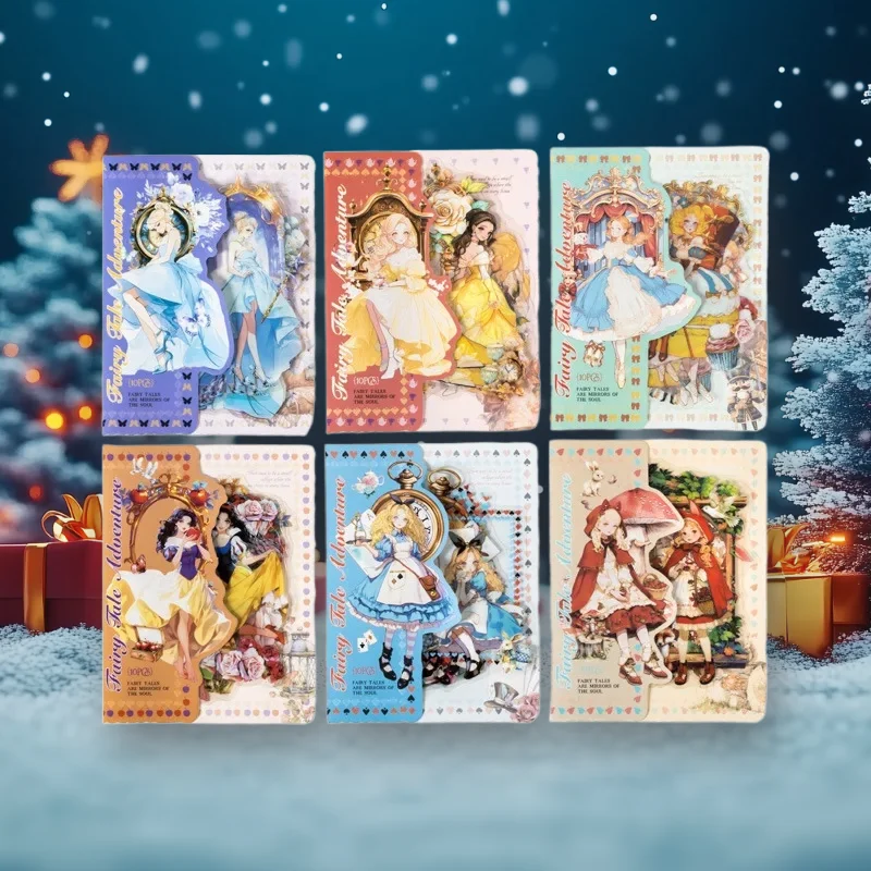 

1 упаковка/3 упаковки, 6 стилей, сказочная тема, коллаж, набор наклеек для домашних животных, сказочные приключения, серия, украшение для журнала