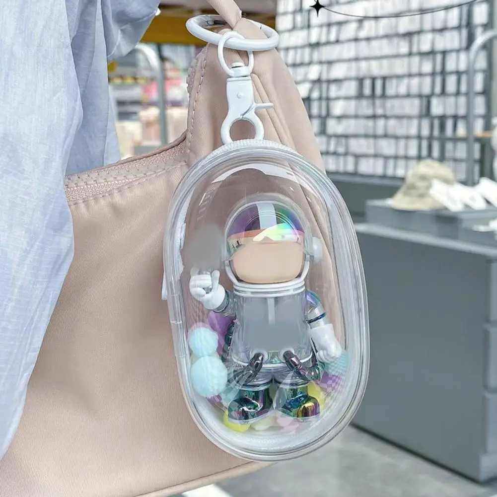 Keychain Bag Waterproof Thicken Transparent Keychain Organizer Bag for 3d Figure Display Mystery Toy Storage Case Waterproof Fur