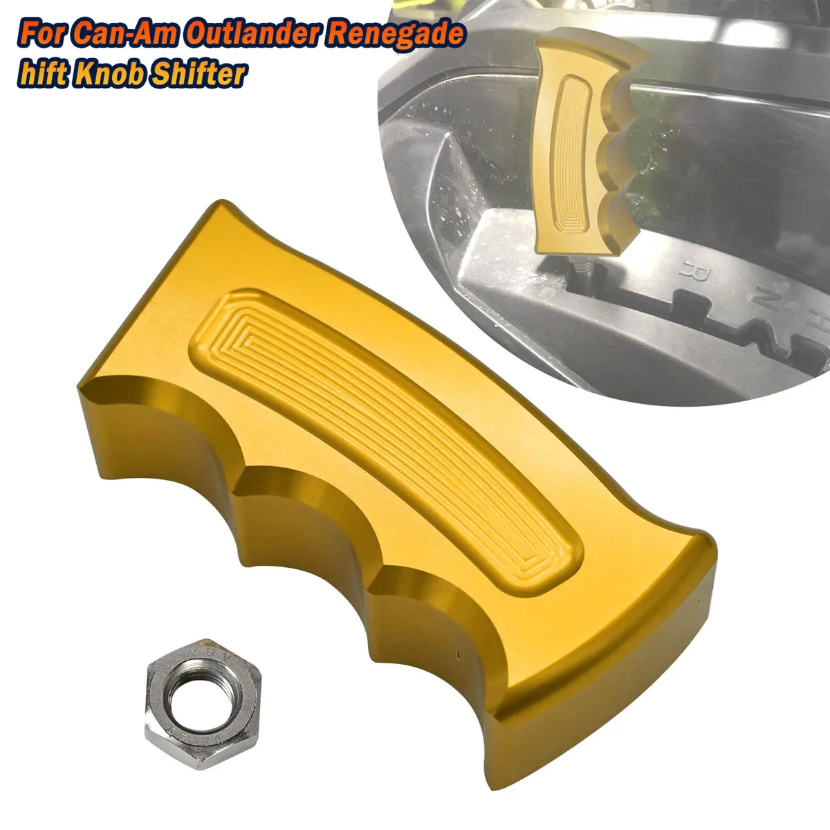 

Изготовленная на заказ ручка переключения пистолета, ручка переключения передач, золотая алюминиевая заготовка для Can-Am Outlander Renegade Can-Am Outlander Renegade