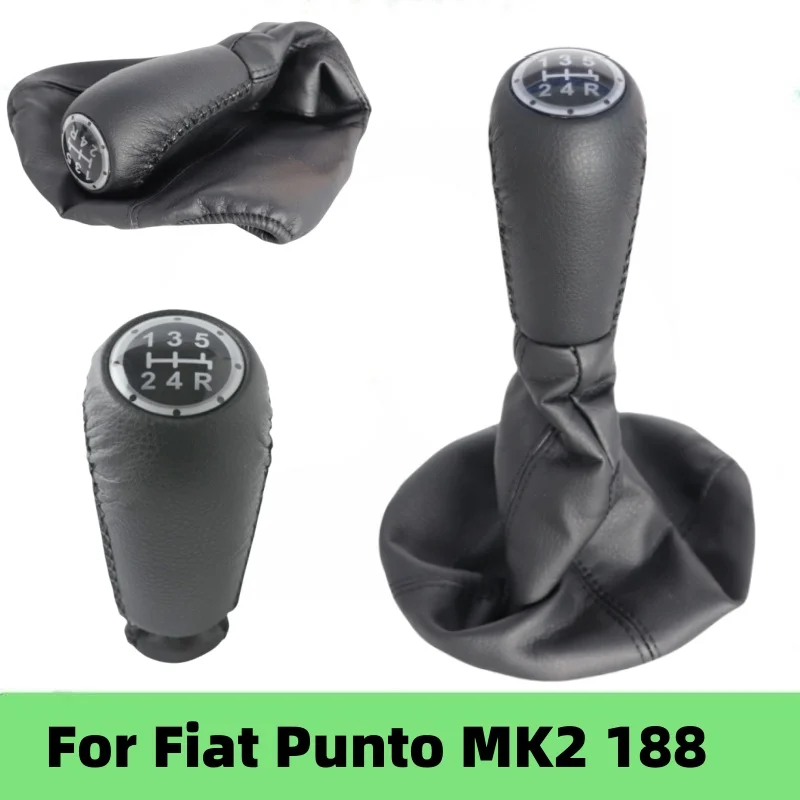 

5 Speed Manual Transmission For FIAT PUNTO 188 MK2 Gear Shift Knob Lever Shifter Gaiter Boot Case Collar Car Styling Accessories