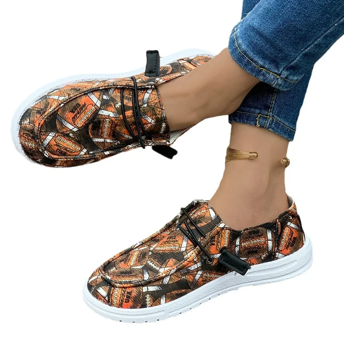 Chaussures plates confortables et décontractées pour femmes, bouche peu profonde, document solide, Halloween, grande taille, mode printemps et automne, nouveau