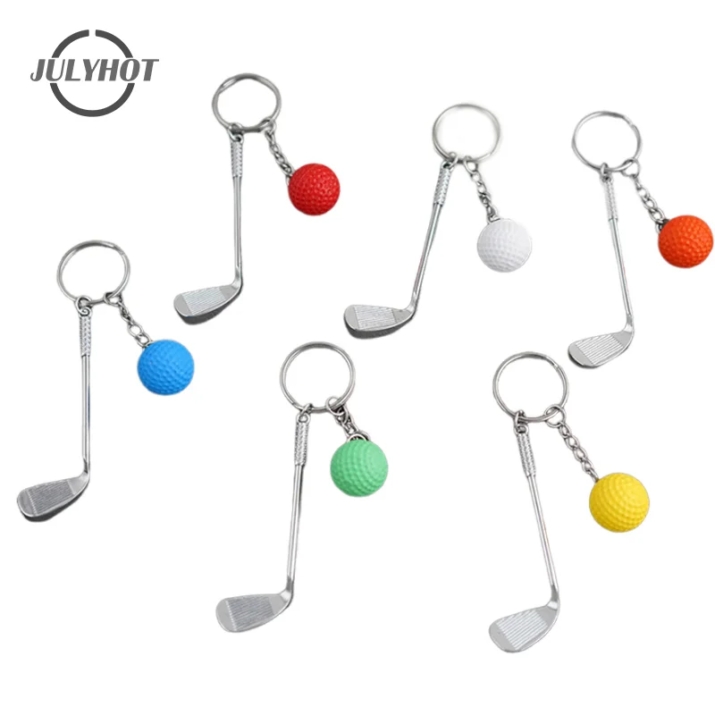 Golf Ball Key Chain Top Grade Metal Keychain Car Key Chain Key Ring Sporting Goods Sports Gift For Souvenir Ball Key Ring