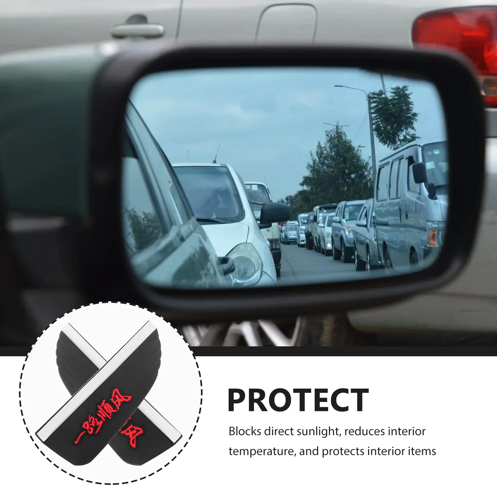 

Universal Car Rain Eyebrow Side Mirror Guard Durable Pvc Waterproof Splashproof Sunshade Protection Rearview Mirror