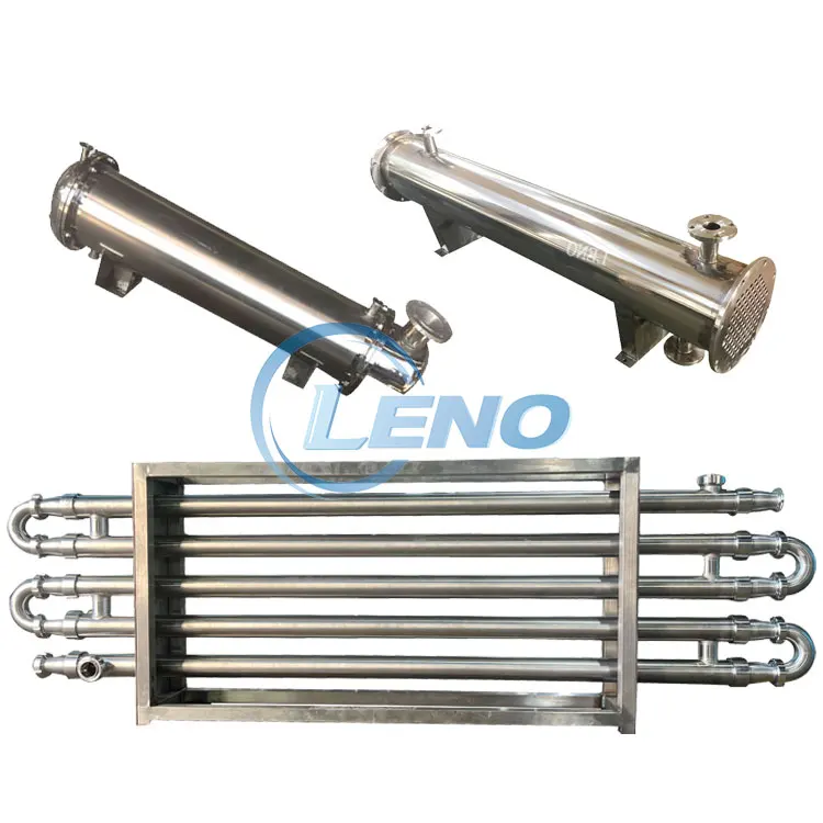 Food Grade Sanitary Stainless Steel Tubular Heating Cooling Condenser Shell Piper  and Tube Heat Exchanger