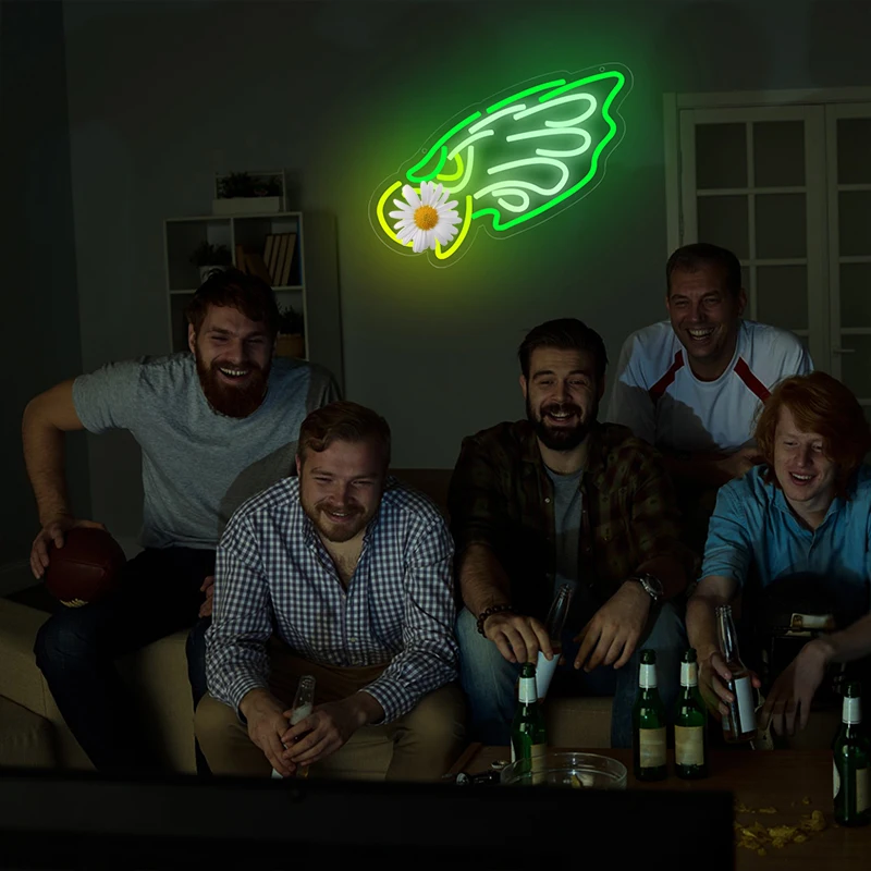 Football Neon Sign for Wall Decor Football Team Led Neon Light for Party Club Bar Dorm Birthday Gifts for Rugby Fans