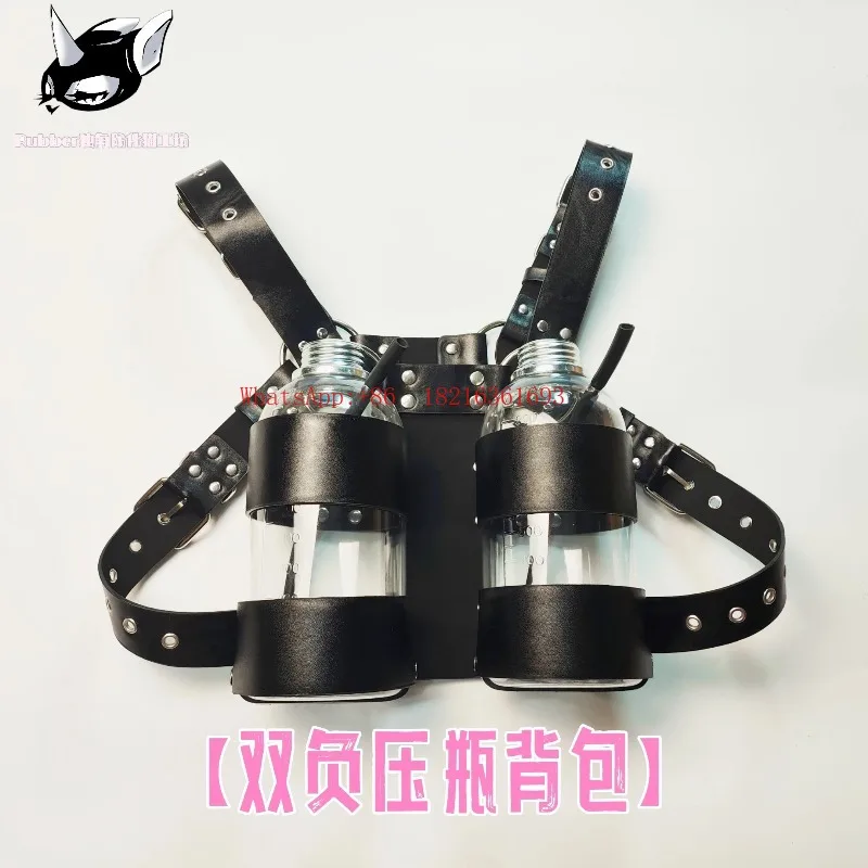 20.26NEW Latest Rubber Chemical Cat Gas Mask Negative Pressure Bottle Backpack, Double Bottle Breathing Pressurization