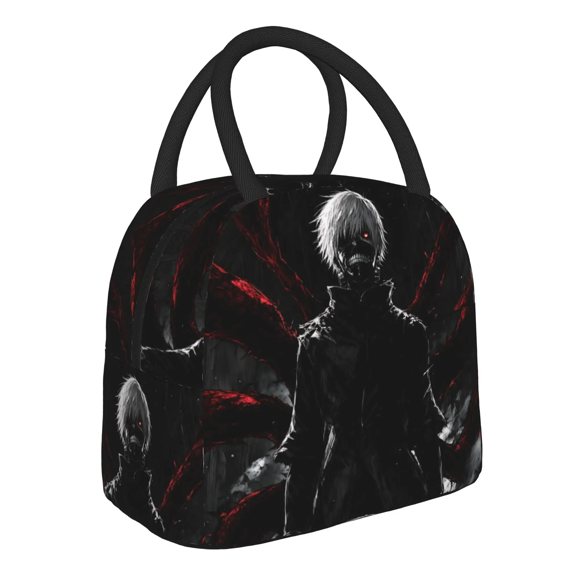 Halloween Tokyo Ghoul Kaneki Insulated Lunch Bag Ice Pack Rice Bag  bolsa Student Bento Lunch Handbag Insulation