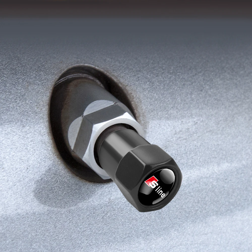 4PC Car Metal Wheel Tire Valve Air Stem Caps For quattro Audi Sline RS6 TT A1 A2 A3 A4 A5 A6 A7 A8 Q1 Q2 Q3 Q4 Q5 Accessories view 6