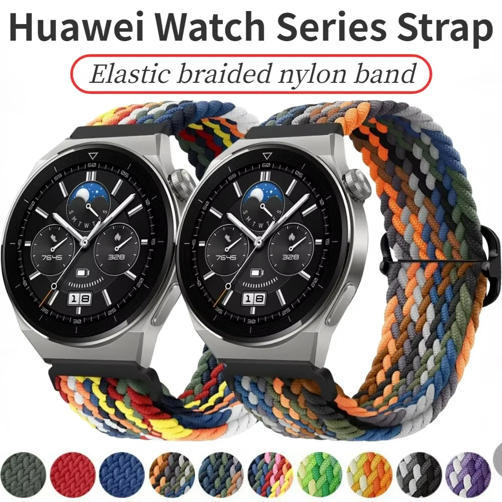 

Nylon Loop 22mm 20mm Elastic Braided Bracelet For Huawei Watch GT5 5Pro 46mm GT2E Strap For Huawei Watch 4 3Pro GT2 3 4 46mm 42