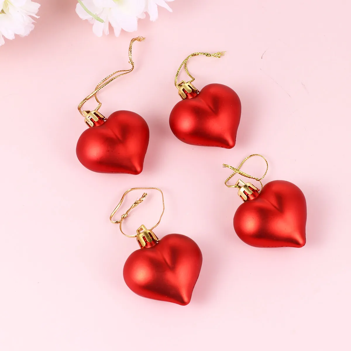 36 Pcs Wedding Decor Red Love Heart Baubles Bridal Shower for Guests Party Adornment