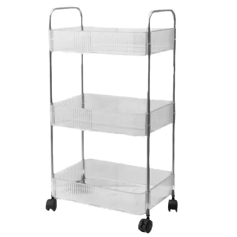 Storage Shelf Trolley Serving Cart for Coffee Mobile Grocery Cart Multifunctional Tea Kitchen Trolley