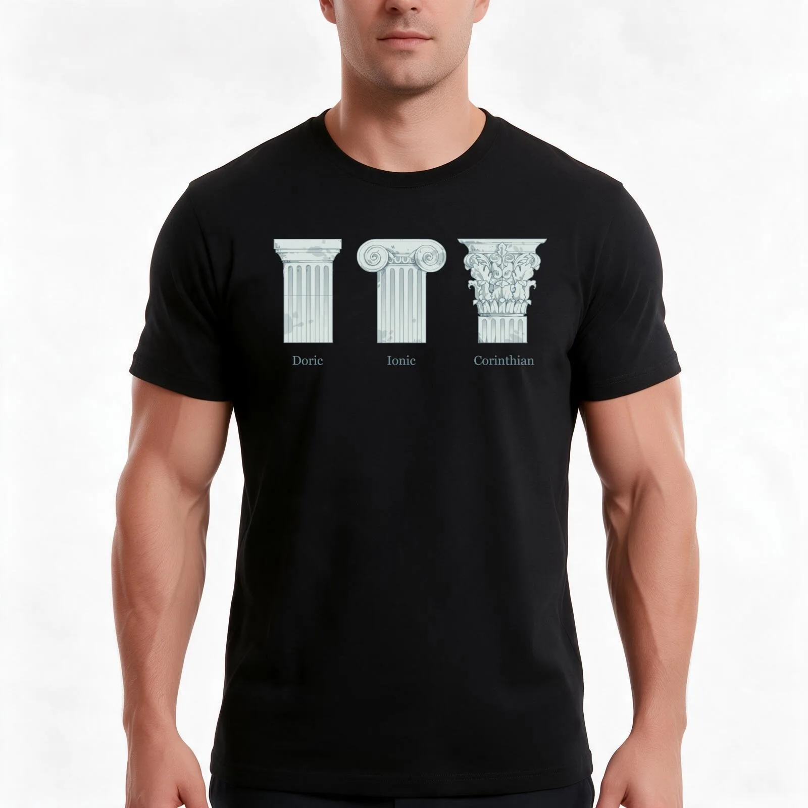Column Orders - Slate T-Shirt, Summer Casual Cotton Tee, Oversized Streetwear Tops, Vintage Graphic Print, Unisex Men Women