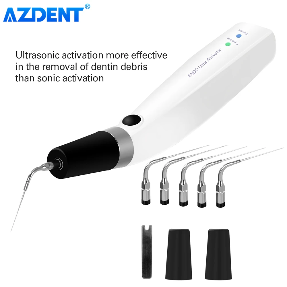 

Dental Endo Ultrasonic Activator 6 Tips AZDENT Cordless Endodontic Irrigator Handpiece Root Canal Treatment Dentistry Instrument