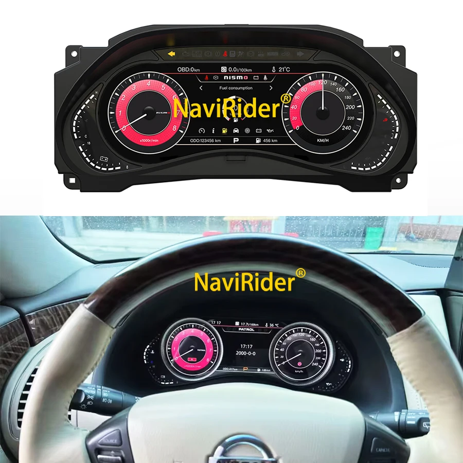 Speedometer Instrument Upgrade Smart Cluster Qled LCD Dashboard Screen For Nissan Patrol Y62 Armada Infiniti QX56 QX80 2010-2021