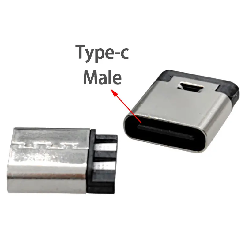 5/10Pcs USB Type C 2 Pin Charging Port Socket Jack Connector Soldering DIY Repair Type C Female Connectors Adapter