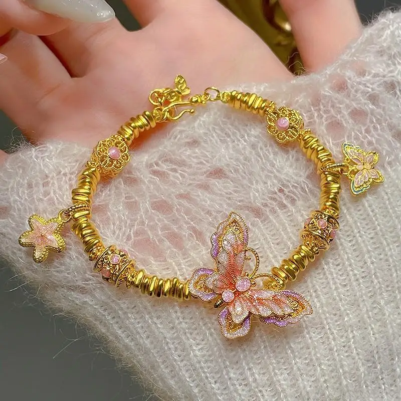 Sweet Fashion Women’s Gold Butterfly Bracelet Jewelry Ideal Gift Choice