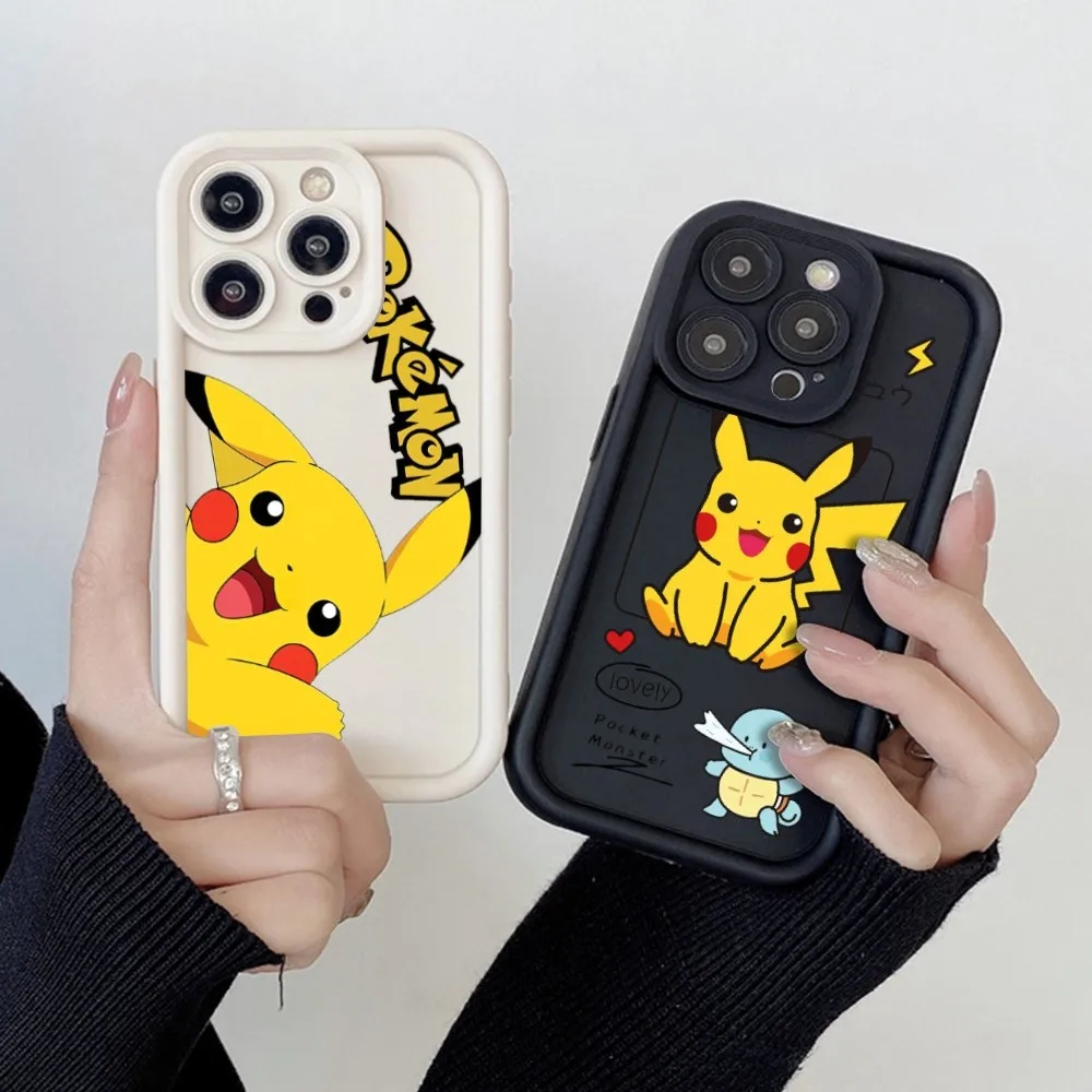 Pokmon Cute Pikachu Phone Case For iPhone 15 14 12 11 13 PRO MAX Plus X XS XR Soft TPU Back Cover