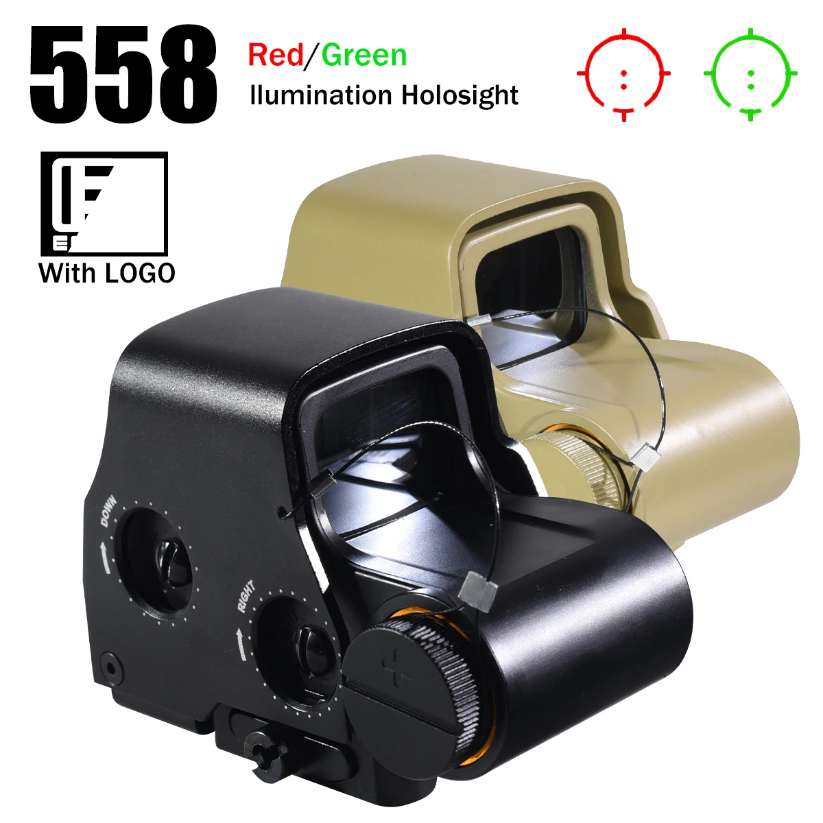 

Tactical Eot*ch 551 553 556 558 Holographic Red Green Dot Sight Hunting Airsoft Collimator Rifle Scope Fit 20mm QD Lever
