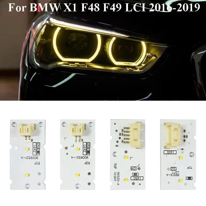 2018年式bmw-x1-f48-f49（2016-2019年）用エンジェルアイズdrlボード-イエローキセノンヘッドライト-デイタイムランニングライトモジュールチップ-7428791-7428792