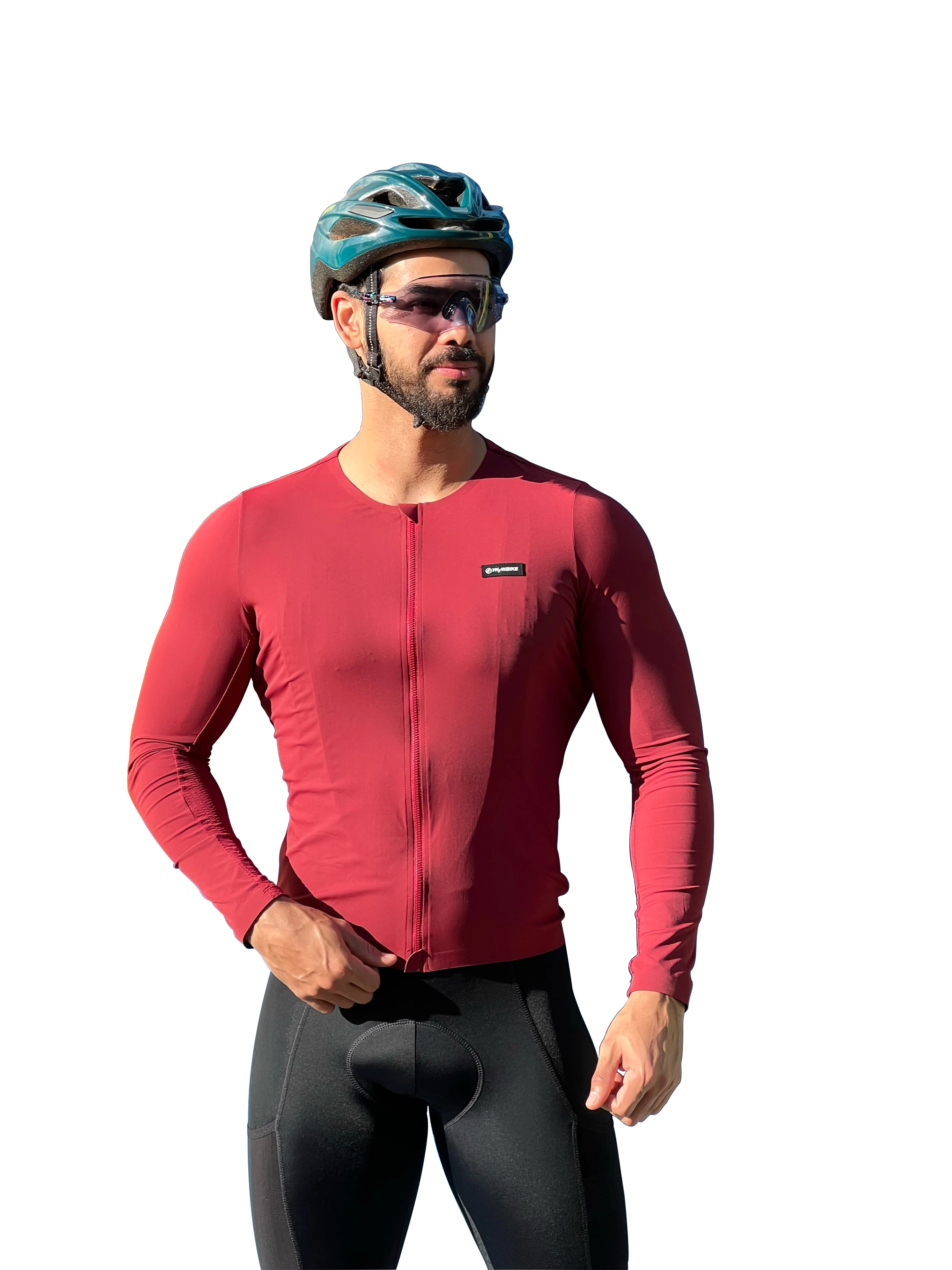 YKYWBIKE Cycling Jersey Long Sleeve Seamless Process Top Quality YKK zipper New Coldback Fabric UPF 50+ Asian Size Jersey